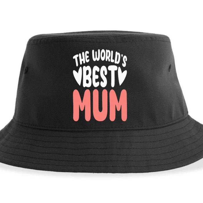 The World's Best Mum Mom Mother's Day Birthday Christmas Sustainable Bucket Hat