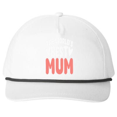 The World's Best Mum Mom Mother's Day Birthday Christmas Snapback Five-Panel Rope Hat