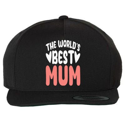 The World's Best Mum Mom Mother's Day Birthday Christmas Wool Snapback Cap