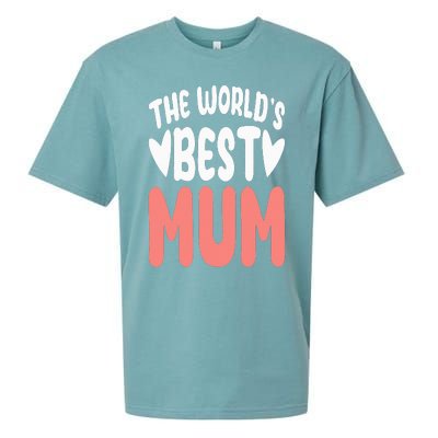 The World's Best Mum Mom Mother's Day Birthday Christmas Sueded Cloud Jersey T-Shirt