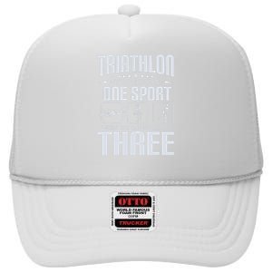 Triathlon Why Be Bad At One Sport - Triathlete Sports Lover High Crown Mesh Back Trucker Hat