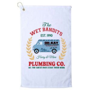 The Wet Bandits Est 1990 Plumbing Co Home Alone Christmas Xmas Holiday Platinum Collection Golf Towel