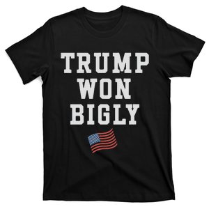 Trump Won Bigly Winner Victory Trump 2024 Trump Won T-Shirt