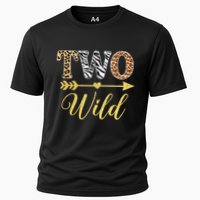 Two Wild Birthday Outfit Zoo Themed 2nd Birthday Cooling Performance Crew T-Shirt
