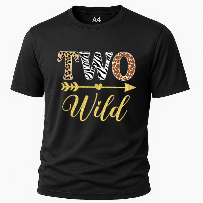 Two Wild Birthday Outfit Zoo Themed 2nd Birthday Cooling Performance Crew T-Shirt