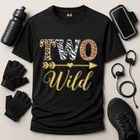 Two Wild Birthday Outfit Zoo Themed 2nd Birthday Cooling Performance Crew T-Shirt