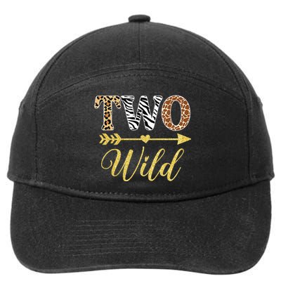 Two Wild Birthday Outfit Zoo Themed 2nd Birthday 7-Panel Snapback Hat