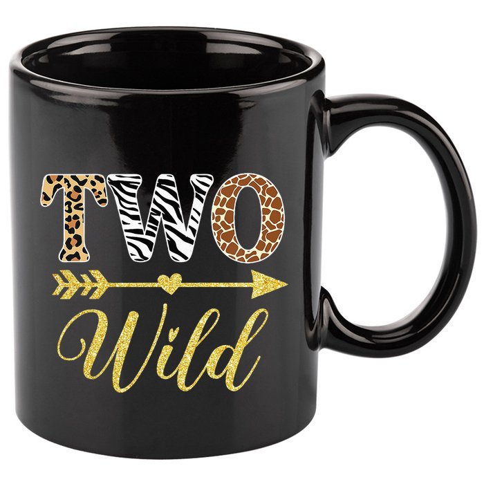 Two Wild Birthday Outfit Zoo Themed 2nd Birthday 11oz C Handle Ceramic Mug