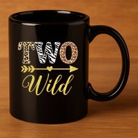 Two Wild Birthday Outfit Zoo Themed 2nd Birthday 11oz C Handle Ceramic Mug