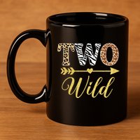 Two Wild Birthday Outfit Zoo Themed 2nd Birthday 11oz C Handle Ceramic Mug