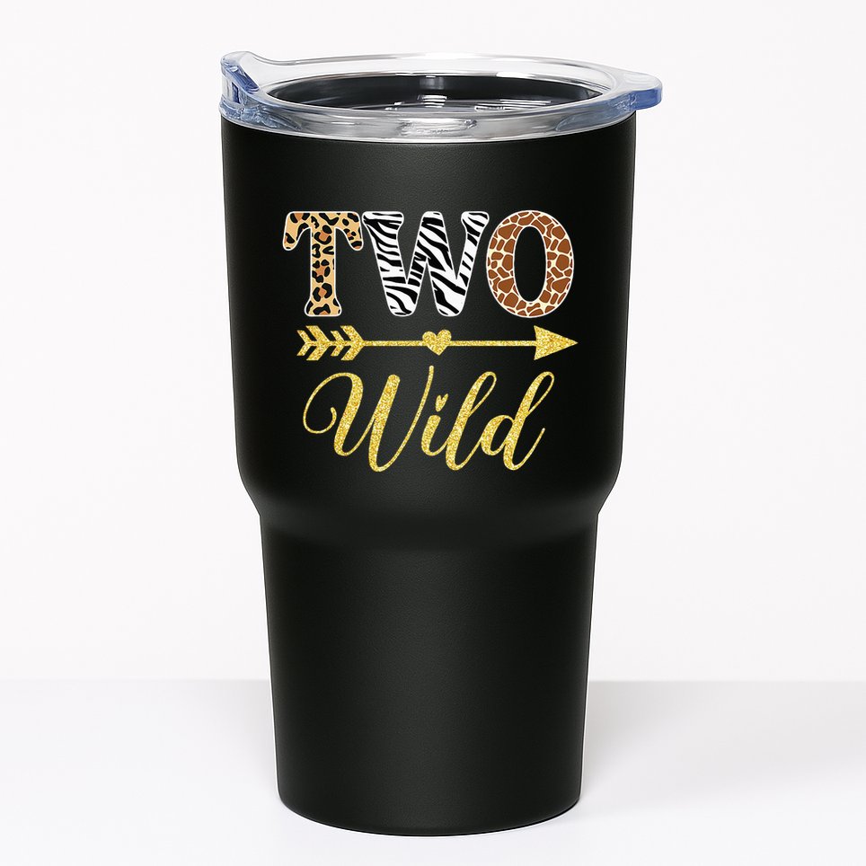 Two Wild Birthday Outfit Zoo Themed 2nd Birthday Tumbler
