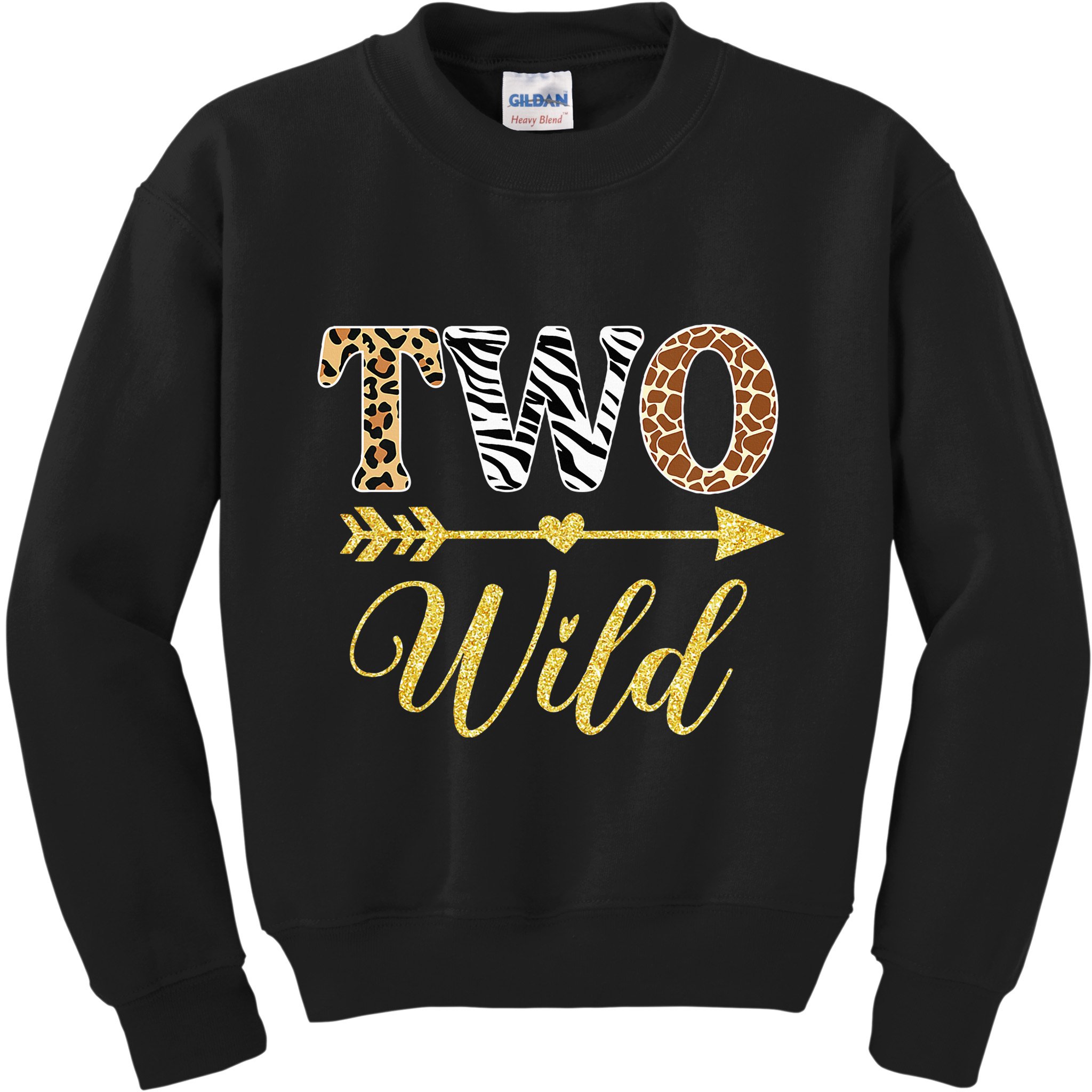 Two Wild Birthday Outfit Zoo Themed 2nd Birthday Kids Sweatshirt