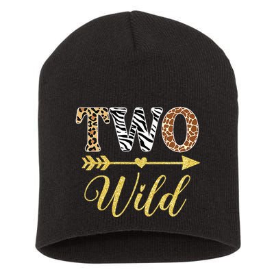 Two Wild Birthday Outfit Zoo Themed 2nd Birthday Short Acrylic Beanie