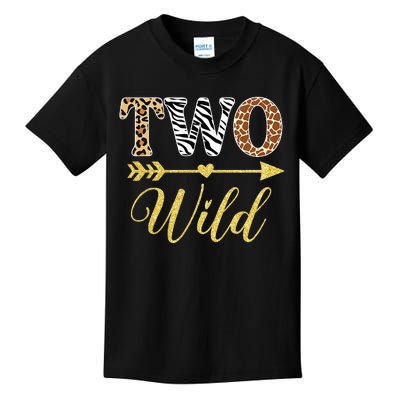 Two Wild Birthday Outfit Zoo Themed 2nd Birthday Kids T-Shirt