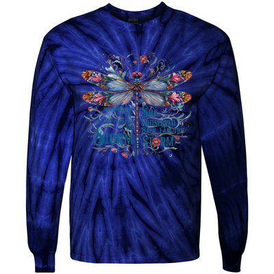 They Whispered Butterfly Dragonfly Pattern Boho Dragonfly Tie-Dye Long Sleeve Shirt