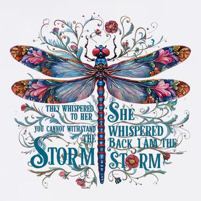 They Whispered Butterfly Dragonfly Pattern Boho Dragonfly Cooling Performance Crew T-Shirt