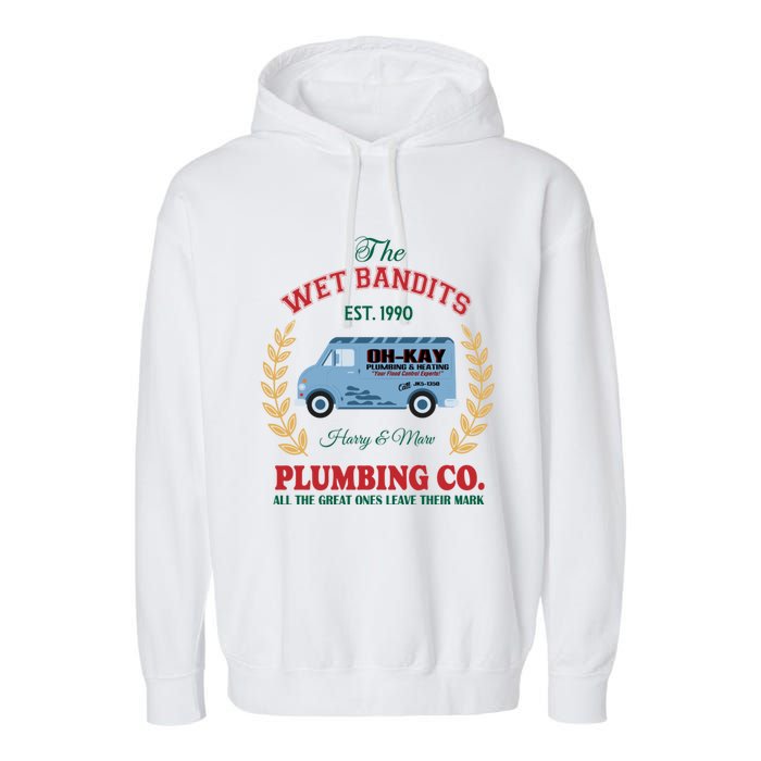 The Wet Bandits Est 1990 Christmas Holiday Home Alone Garment-Dyed Fleece Hoodie