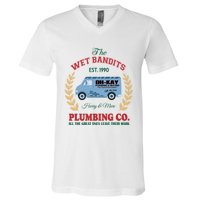 The Wet Bandits Est 1990 Christmas Holiday Home Alone V-Neck T-Shirt