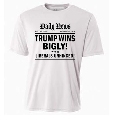 Trump Wins Bigly Headline Trump Wins 2024 Trump Victory Cooling Performance Crew T-Shirt