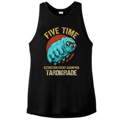 Tardigrade Water Bear Extinction Event Champion Microbiology Ladies PosiCharge Tri-Blend Wicking Tank