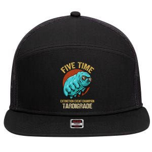 Tardigrade Water Bear Extinction Event Champion Microbiology 7 Panel Mesh Trucker Snapback Hat