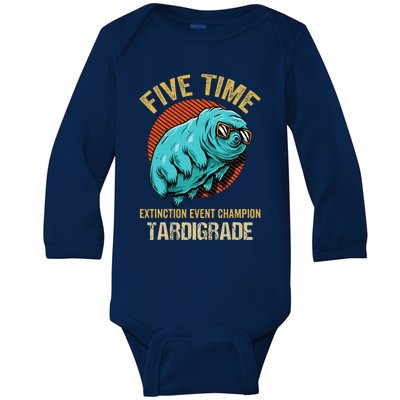 Tardigrade Water Bear Extinction Event Champion Microbiology Baby Long Sleeve Bodysuit