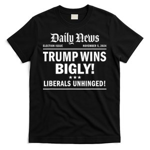 Trump Wins Bigly Headline Trump Wins 2024 Trump Won Gift T-Shirt