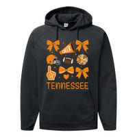 Tennessee Women Bow Orange For Tn Lovers Gift Performance Fleece Hoodie