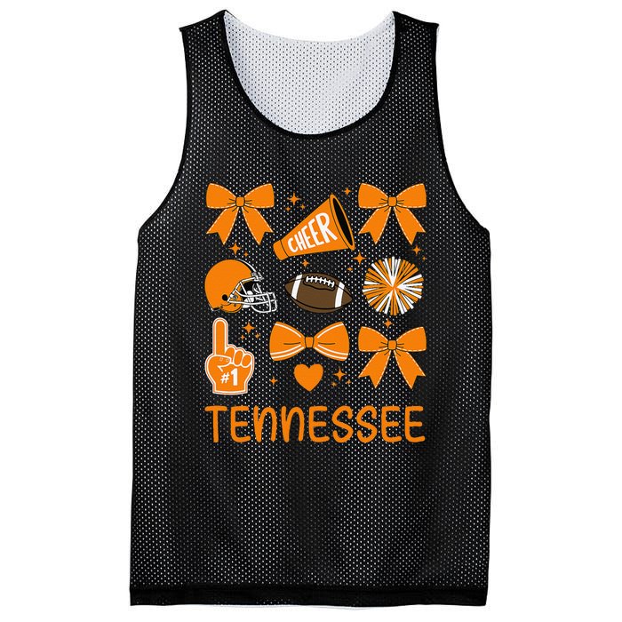 Tennessee Women Bow Orange For Tn Lovers Gift Mesh Reversible Basketball Jersey Tank