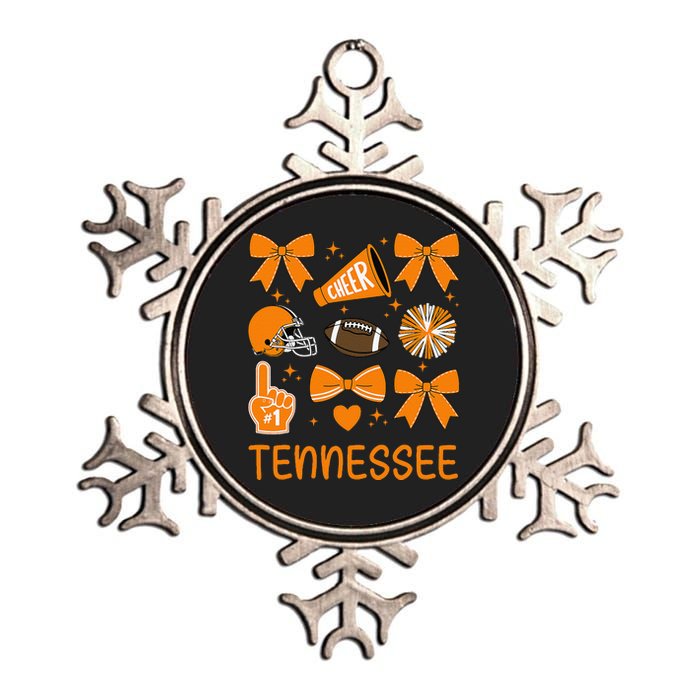 Tennessee Women Bow Orange For Tn Lovers Gift Metallic Star Ornament