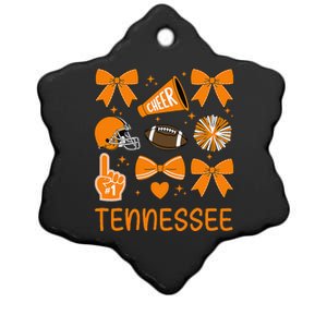 Tennessee Women Bow Orange For Tn Lovers Gift Ceramic Star Ornament