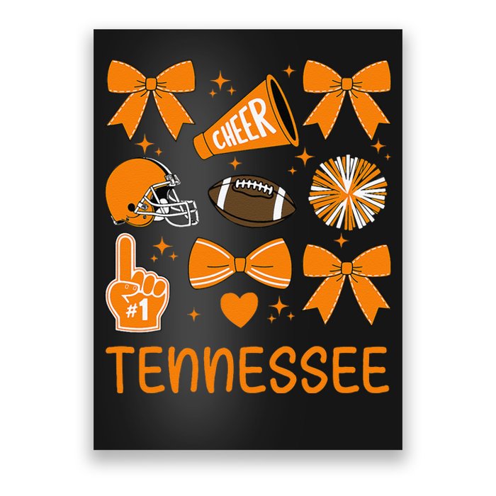 Tennessee Women Bow Orange For Tn Lovers Gift Poster