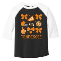 Tennessee Women Bow Orange For Tn Lovers Gift Toddler Fine Jersey T-Shirt