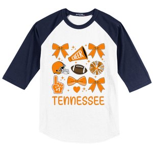 Tennessee Women Bow Orange For Tn Lovers Gift Baseball Sleeve Shirt