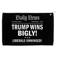 Trump Wins Bigly Headline Winner Trump 2024 Victory Grommeted Golf Towel