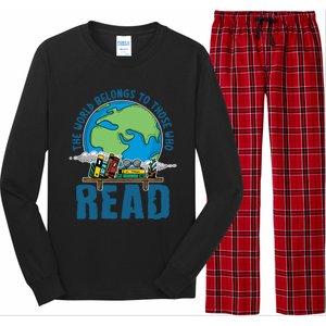 The World Belongs To Those Who Read Books Bookish Bookworm Gift Long Sleeve Pajama Set