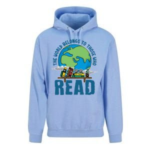 The World Belongs To Those Who Read Books Bookish Bookworm Gift Unisex Surf Hoodie