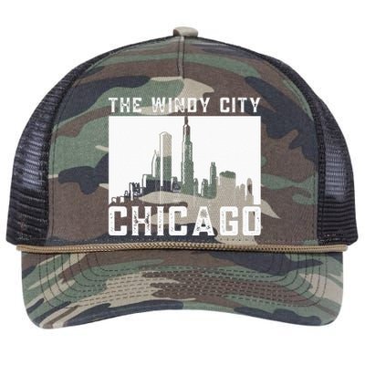 The Windy City Chicago Retro Rope Trucker Hat Cap