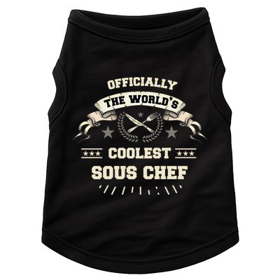 The Wolrds Coolest Sous Chef Comd Sous Chef Gift Doggie Tank