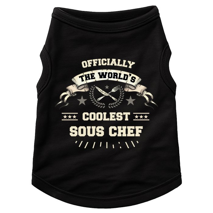 The Wolrds Coolest Sous Chef Comd Sous Chef Gift Doggie Tank