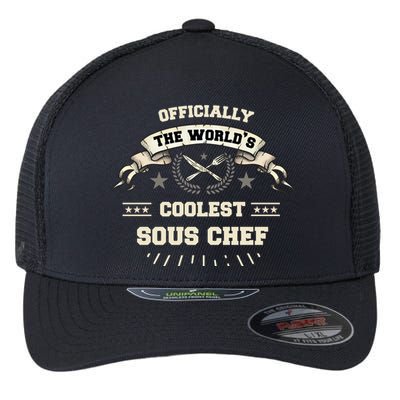 The Wolrds Coolest Sous Chef Comd Sous Chef Gift Flexfit Unipanel Trucker Cap