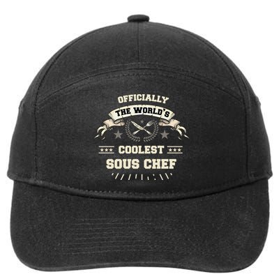 The Wolrds Coolest Sous Chef Comd Sous Chef Gift 7-Panel Snapback Hat