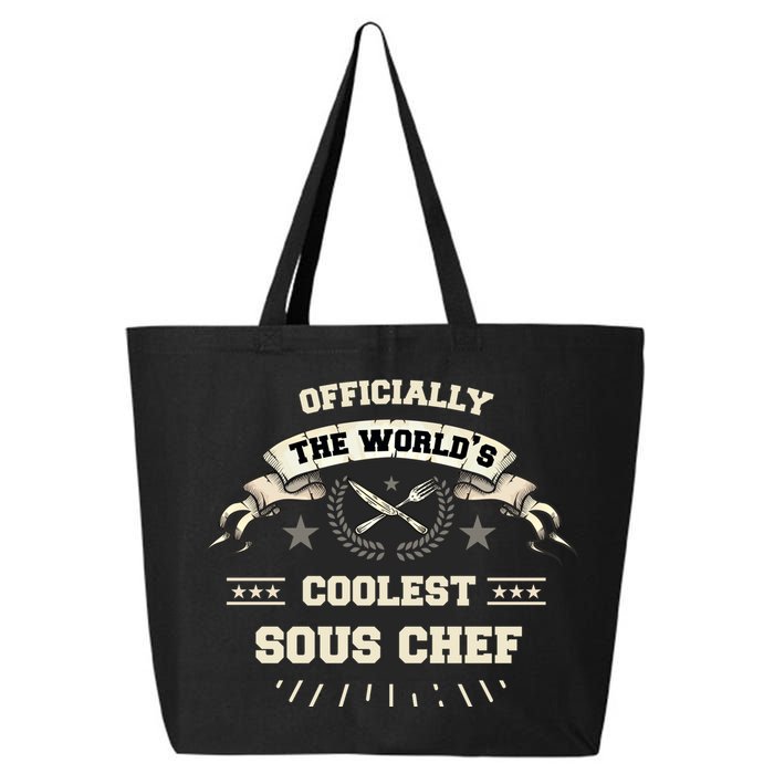 The Wolrds Coolest Sous Chef Comd Sous Chef Gift 25L Jumbo Tote