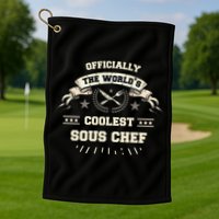 The Wolrds Coolest Sous Chef Comd Sous Chef Gift Golf Towel