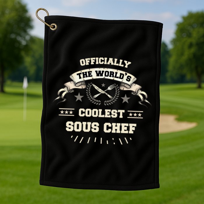 The Wolrds Coolest Sous Chef Comd Sous Chef Gift Golf Towel
