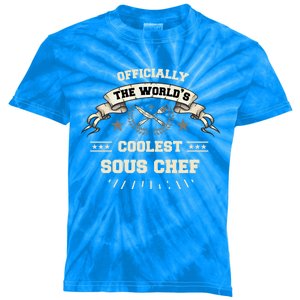 The Wolrds Coolest Sous Chef Comd Sous Chef Gift Kids Tie-Dye T-Shirt