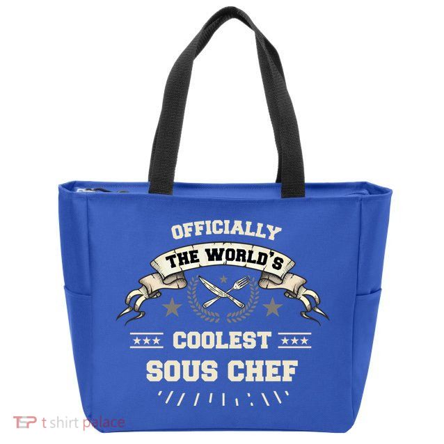 The Wolrds Coolest Sous Chef Comd Sous Chef Gift Zip Tote Bag