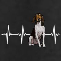 Treeing Walker Coonhound Heartbeat Dog Lover Gift 7 Panel Mesh Trucker Snapback Hat