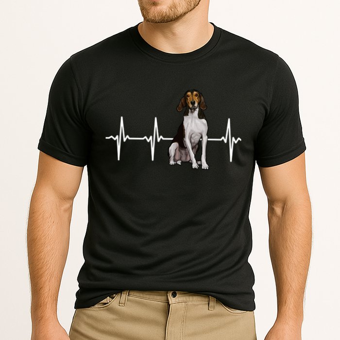 Treeing Walker Coonhound Heartbeat Dog Lover Gift Cooling Performance Crew T-Shirt