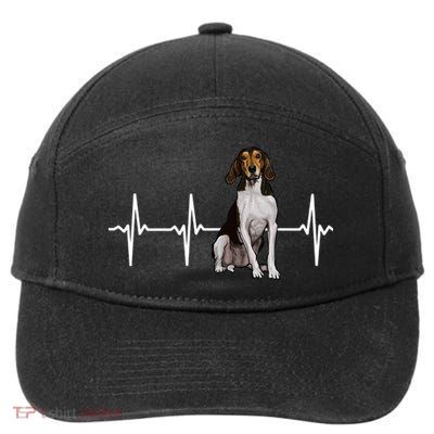 Treeing Walker Coonhound Heartbeat Dog Lover Gift 7-Panel Snapback Hat